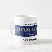 Mug forces militaires du Texas, "TEXANS SERVANT LE (Devant gauche)