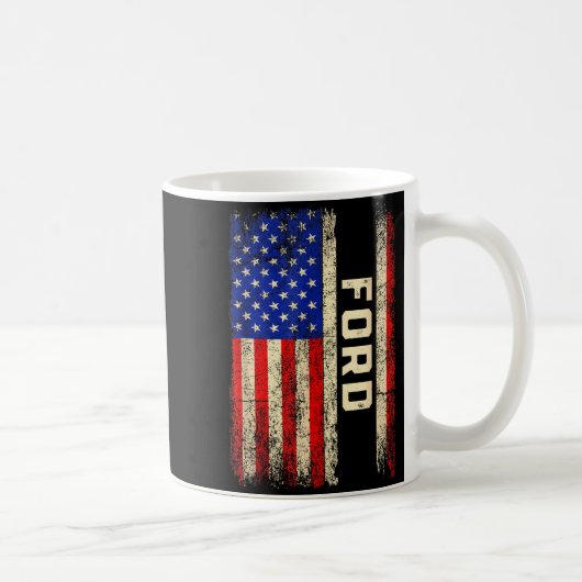 Mug Ford Last Name Shirt Ford Name American Flag  (Droite)