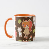 Mug Forest Bakery : motif de fille renard et biscuits (Gauche)