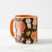 Mug Forest Bakery : motif de fille renard et biscuits (Devant gauche)