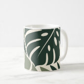 Mug Forest Sage Tropical Leaf Silhouette (Devant droit)