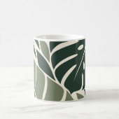 Mug Forest Sage Tropical Leaf Silhouette (Centre)