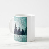 Mug Forêt à feuillage persistant rustique affligée de (Devant gauche)