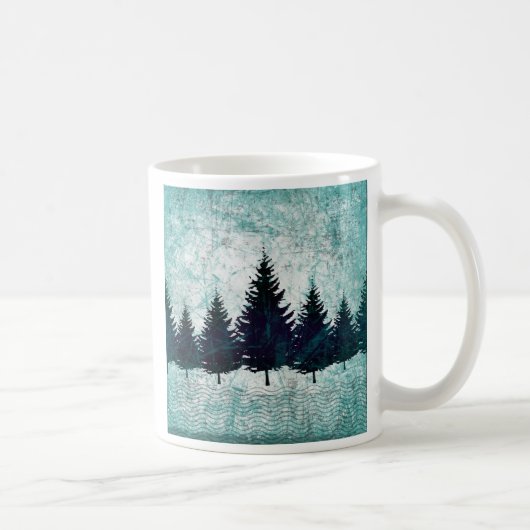 Mug Forêt à feuillage persistant rustique affligée de (Droite)