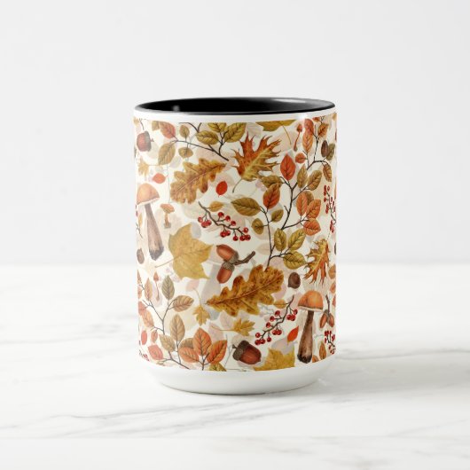 Mug Forêt automnale sur blanc (Centre)