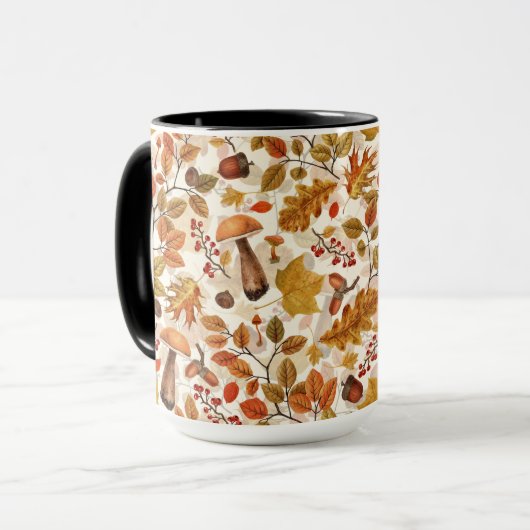Mug Forêt automnale sur blanc (Devant gauche)