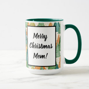 Mug Forêt colorée d'arbres de Noël À feuillage persist