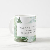Mug Forêt d'aquarelle de Noël de l'entreprise (Devant gauche)