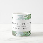Mug Forêt d'aquarelle de Noël de l'entreprise (Centre)