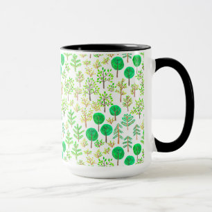 Mug Forêt d'aquarelle en style doodé
