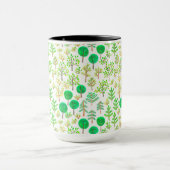 Mug Forêt d'aquarelle en style doodé (Centre)