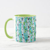 Mug Forêt d'arbre de bouleau d'oiseaux bleus au (Gauche)