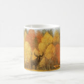 Mug Forêt d'automne, cerf numérique et renard. (Centre)