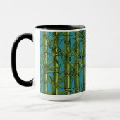 Mug Forêt de bambou sur bleu (Gauche)