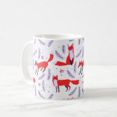 Mug Forêt de bois souriant Végétation Renard rouge (Devant gauche)