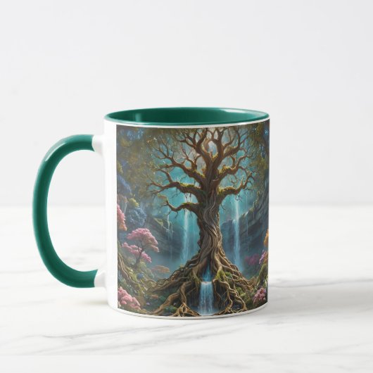 Mug Forêt de cascade de l'arbre mou Imaginaire (Gauche)