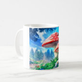 Mug Forêt de champignons Fantastique Art (Devant gauche)