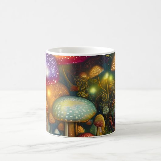 Mug Forêt de champignons psychédéliques colorés (Centre)