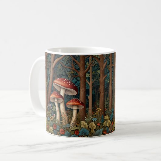 Mug Forêt de champignons rétro (Devant gauche)