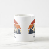 Mug Forêt de coucher de soleil Dessin magnifique Monog (Centre)