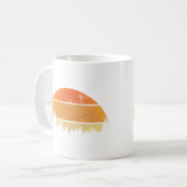 Mug Forêt de coucher de soleil rétro (Devant gauche)