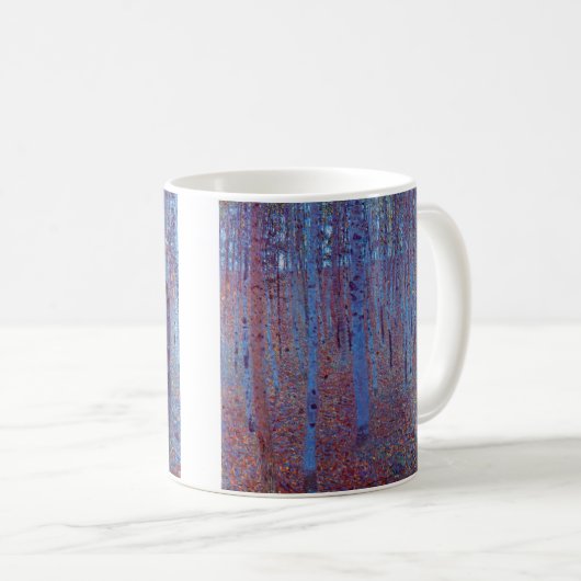 Mug Forêt de hêtres par Gustav Klimt, Art Nouveau Vint (Devant droit)
