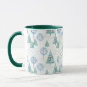 Mug Forêt de Noël, arbres de Noël, arbres, neige (Gauche)