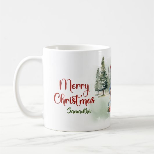 Mug Forêt de Noël confortable avec gnome (Gauche)