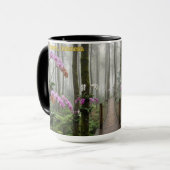 Mug Forêt de orchidées Indonésie Forêt de pins Nature (Devant gauche)