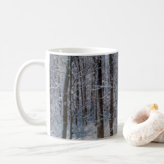 Mug Forêt de peuplier neigeux I (Avec donut)