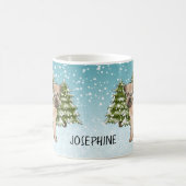 Mug Forêt d'hiver de neige de Terrier roux à revêtemen (Centre)