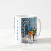 Mug Forêt d'hiver festive de cerfs de Noël personnalis (Devant droit)