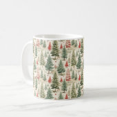 Mug Forêt enchantée : Une forêt d'arbres de Noël (Devant gauche)
