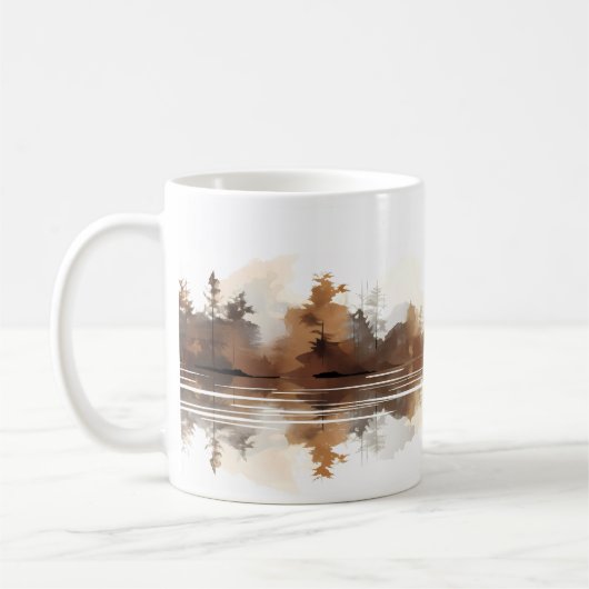 Mug Forêt Et Rivière En Style Brush (Gauche)
