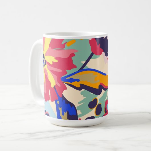 Mug Forêt et rose (Devant gauche)