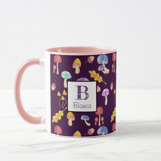 Mug Forêt fantaisiste de champignons à l'aquarelle per (Gauche)