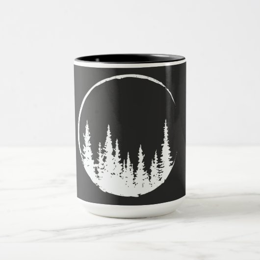 Mug Forêt Florale Arbre Arbre Aimant Forêt Arbre (Centre)