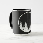 Mug Forêt Florale Arbre Arbre Aimant Forêt Arbre (Devant gauche)