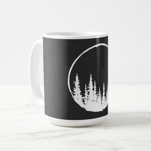 Mug Forêt Florale Arbre Arbre Aimant Forêt Arbre (Devant gauche)