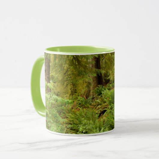 Mug Forêt luxuriante et fougères | Ecola State Park, O (Devant gauche)