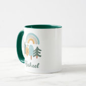 Mug Forêt magique arc-en-ciel mignonne (Devant gauche)