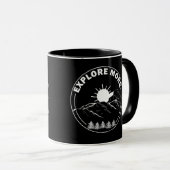 Mug Forêt minime de pins paysagers (Devant droit)