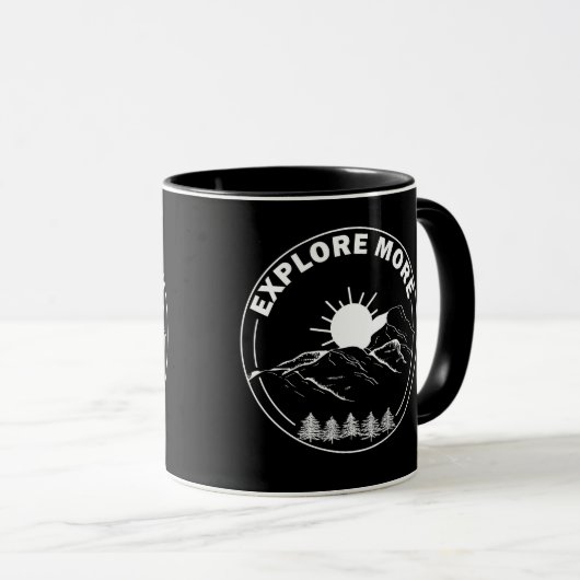 Mug Forêt minime de pins paysagers (Devant droit)