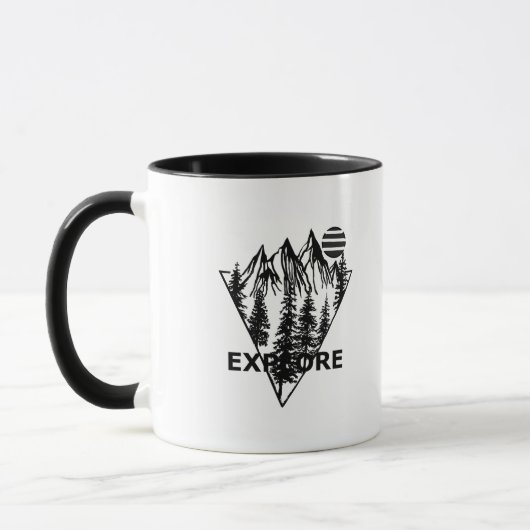 Mug Forêt minime de pins paysagers (Gauche)