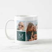 Mug Forêt | Monogramme Grille Collage photo (Gauche)