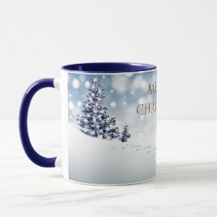 Mug Forêt neige Renard rouge Contemporain Joyeux Noël