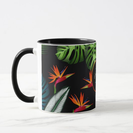 Mug Forêt noire feuillage vert feuille (Gauche)