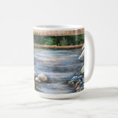 Mug Forêt peinte à la main avec ruisseau (Devant droit)