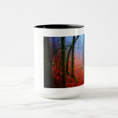 Mug Forêt peinte Automne Brouillard bleu (Centre)