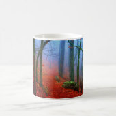 Mug Forêt peinte Automne Brouillard bleu (Centre)